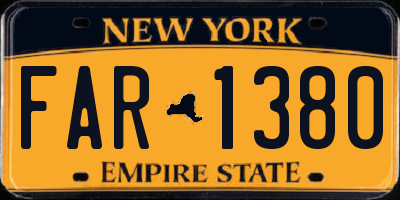 NY license plate FAR1380