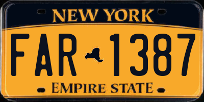 NY license plate FAR1387