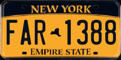NY license plate FAR1388