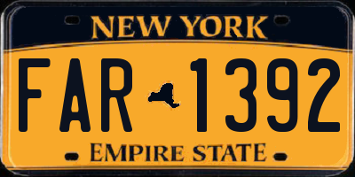 NY license plate FAR1392