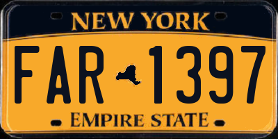 NY license plate FAR1397
