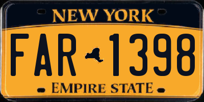 NY license plate FAR1398