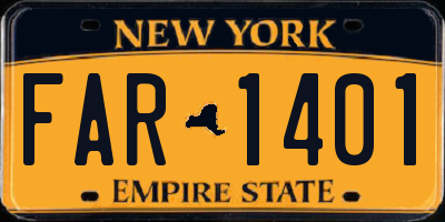 NY license plate FAR1401