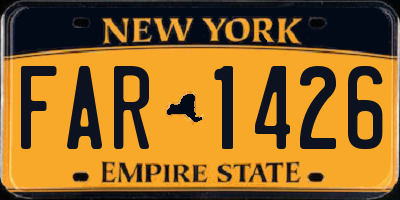 NY license plate FAR1426