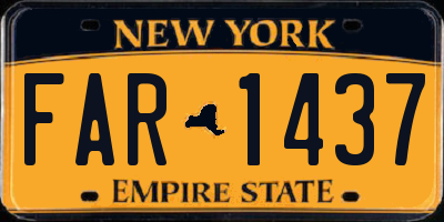 NY license plate FAR1437