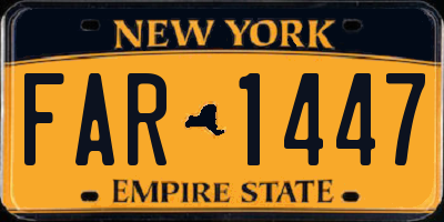 NY license plate FAR1447