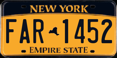 NY license plate FAR1452
