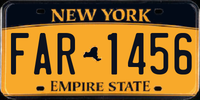 NY license plate FAR1456
