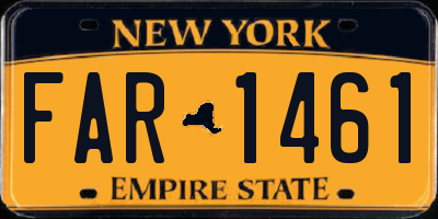 NY license plate FAR1461