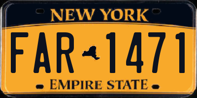 NY license plate FAR1471