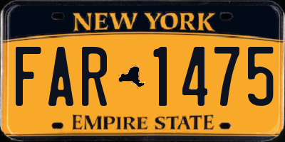 NY license plate FAR1475