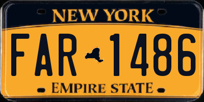 NY license plate FAR1486