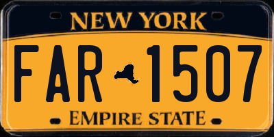 NY license plate FAR1507