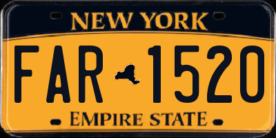 NY license plate FAR1520