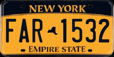 NY license plate FAR1532