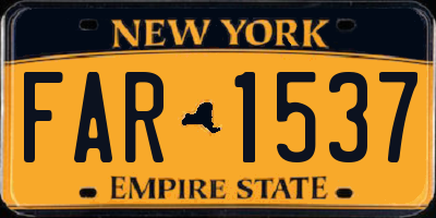 NY license plate FAR1537