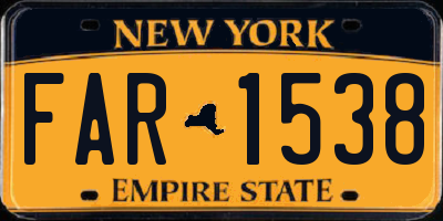 NY license plate FAR1538