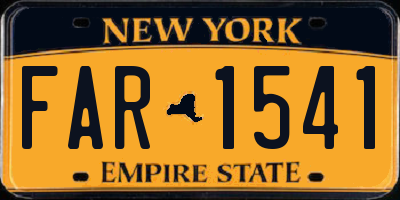 NY license plate FAR1541