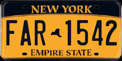 NY license plate FAR1542