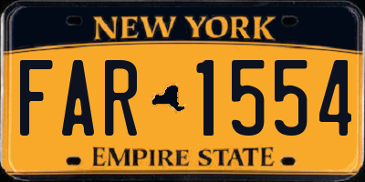 NY license plate FAR1554