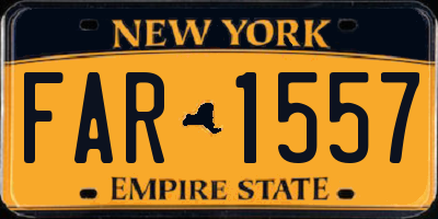NY license plate FAR1557