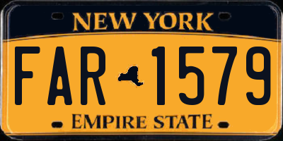NY license plate FAR1579