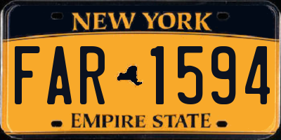 NY license plate FAR1594