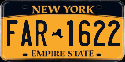 NY license plate FAR1622
