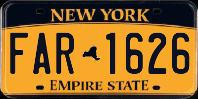NY license plate FAR1626