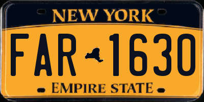 NY license plate FAR1630