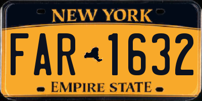 NY license plate FAR1632
