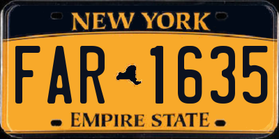 NY license plate FAR1635