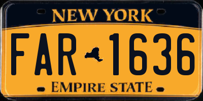 NY license plate FAR1636