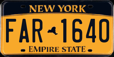 NY license plate FAR1640