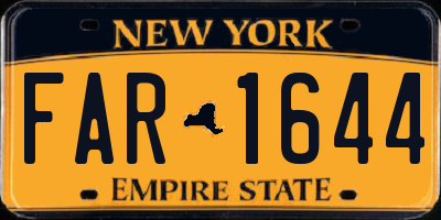 NY license plate FAR1644