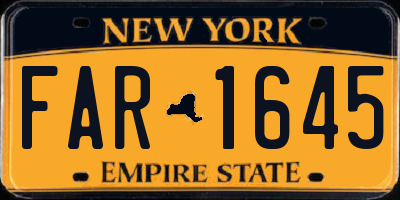 NY license plate FAR1645