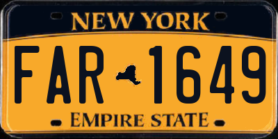 NY license plate FAR1649