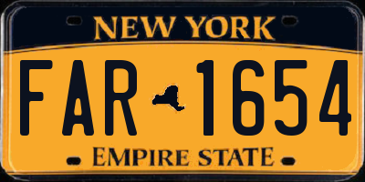 NY license plate FAR1654