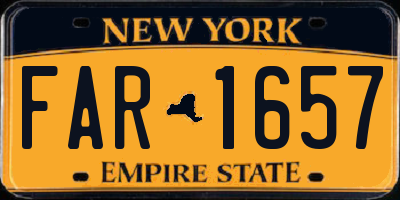 NY license plate FAR1657