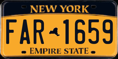 NY license plate FAR1659