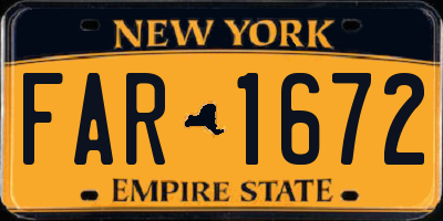 NY license plate FAR1672
