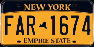 NY license plate FAR1674