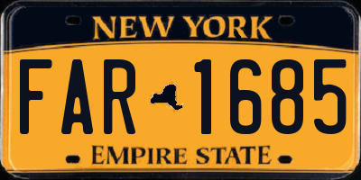 NY license plate FAR1685