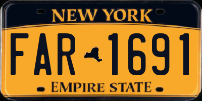 NY license plate FAR1691