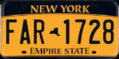 NY license plate FAR1728