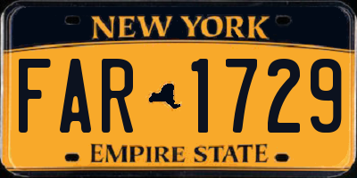 NY license plate FAR1729