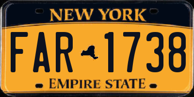 NY license plate FAR1738