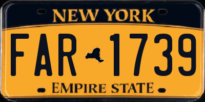 NY license plate FAR1739
