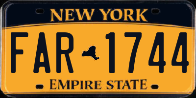 NY license plate FAR1744