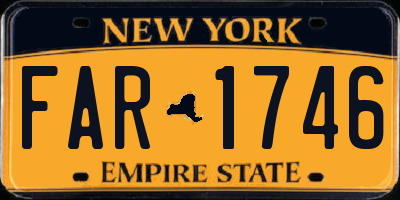 NY license plate FAR1746